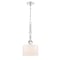 Designers Fountain Evi 100 Watt 1 Light Chrome Mini-Pendant with White Linen Shade 89930-CH - alternate 1